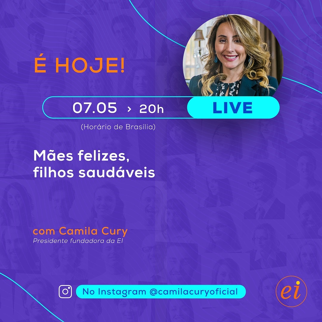 Com o tema Mães Felizes, Filhos Saudáveis; a presidente fundadora da Escola da Inteligência, Camila Cury, realiza nesta quinta-feira (7), uma Live através do seu Intagram direcionada as mamães e […]