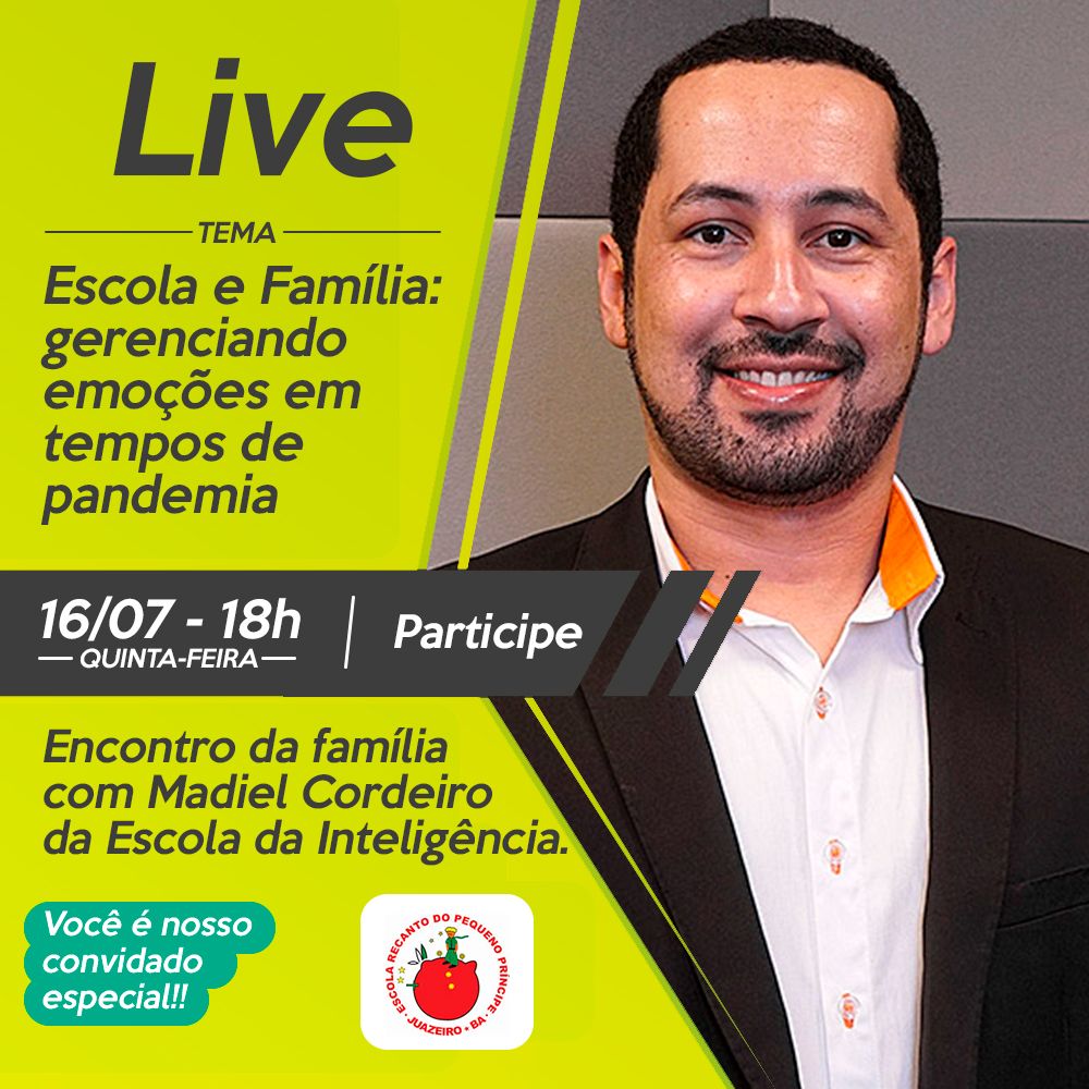 A Escola Recanto do Pequeno Príncipe promove nesta quinta-feira, 16/07, às 18h, a Live: Escola e Família, gerenciado emoções em tempos de pandemia. Fique atento ao link que vai chegar […]